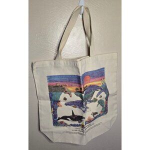 Jim Morrison Sea Life Print Tote Bag Large Carry-All Groceries Souvenirs Gifts